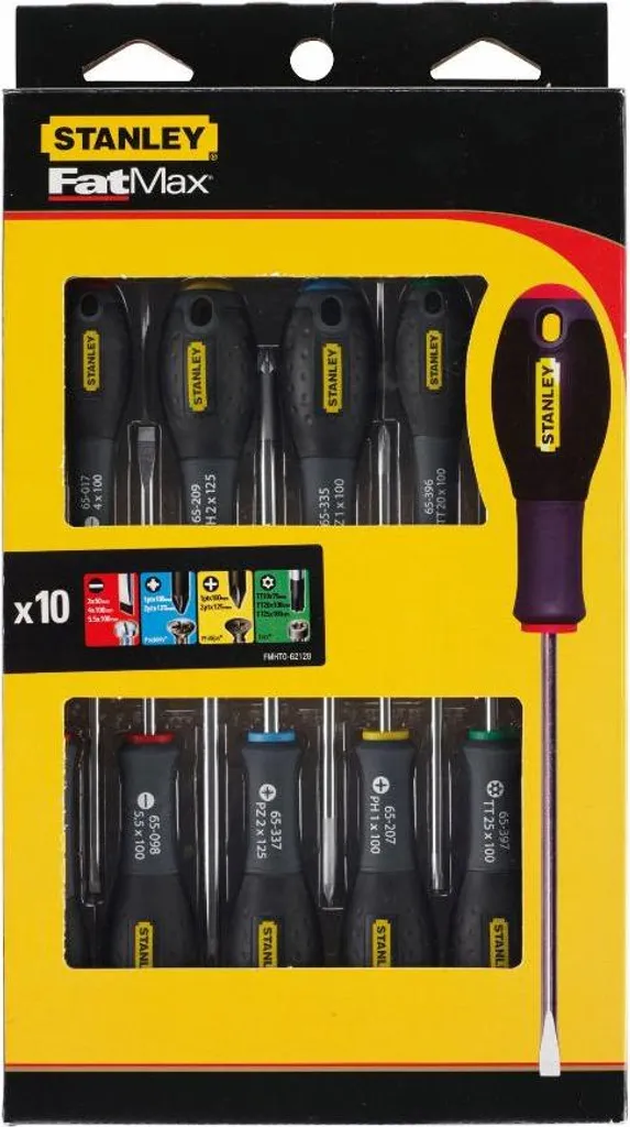 Jeu de tournevis pour électricien et mécanicien FATMAX - Pack 10 unités