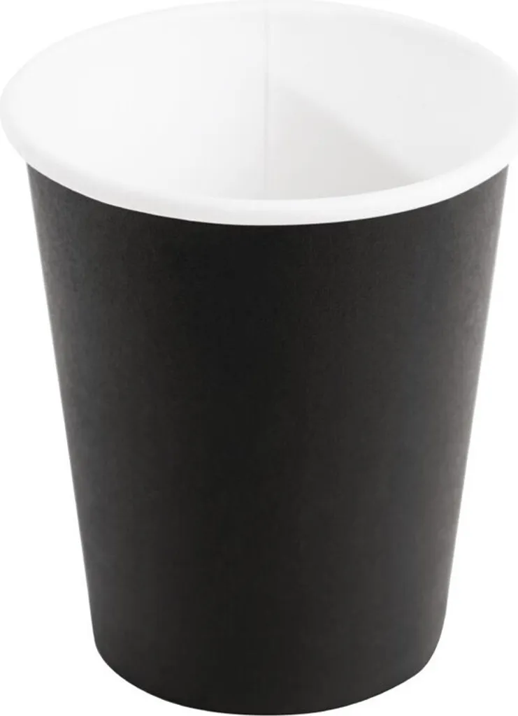 Gobelets jetables en carton noir 230 ml Fiesta recyclables par lot 1000