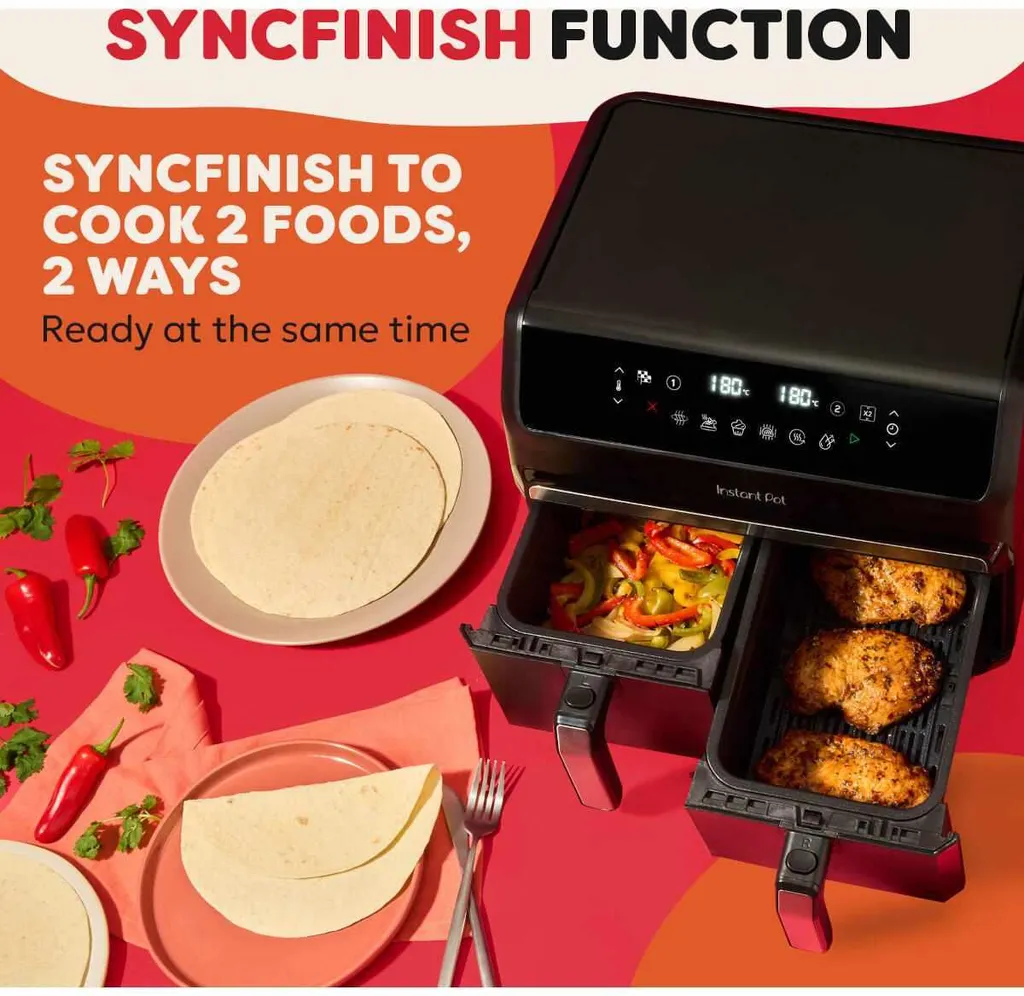 Vortex Dual Airfryer 8L Instant Pot : Double Panier et 8 Modes Cuisson - 11
