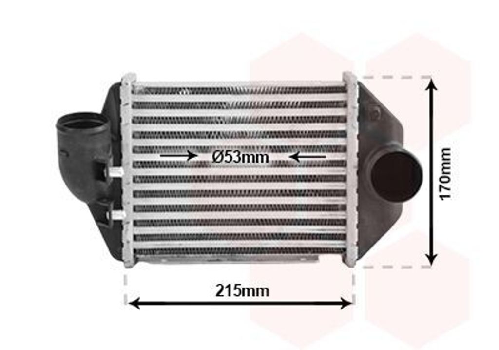 VAN WEZEL 03014714 Ladeluftkühler LLK für AUDI A4 Limousine (8D2, B5) Turbo Intercooler