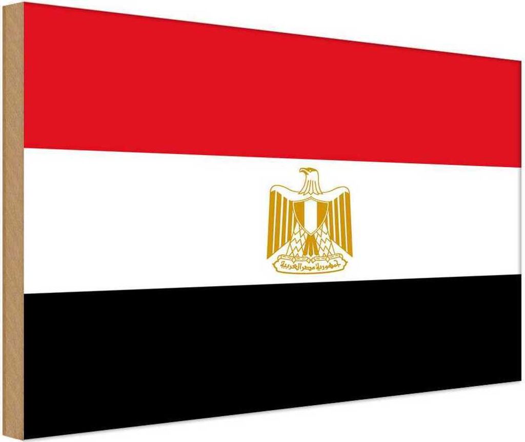 vianmo Holzschild 30x40 cm Ägyptens Egypt Flagge Fahne Wappen