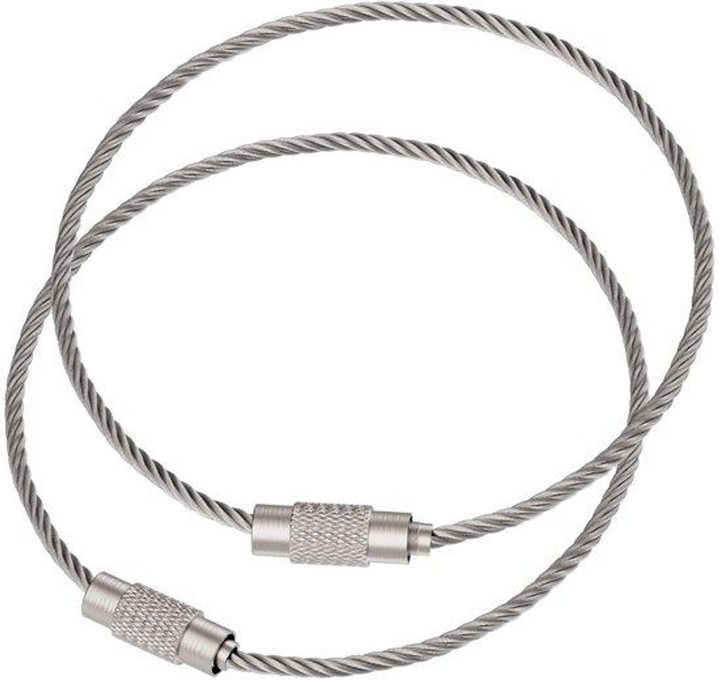 Rostfreier Stahlkabel für Wandern, 13 cm groß, für Sport und Reisen, koppelbar, 20er Pack, für Befestigung am Gepäck