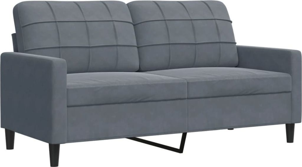 "WINTER SALE" 2-Sitzer-Sofa/Chaiselongue - elegantes Design - Couchgarnitur Wohnzimmer - Dunkelgrau 140cm Samt - 157x77x80cm - Klassische Sofas Neu...