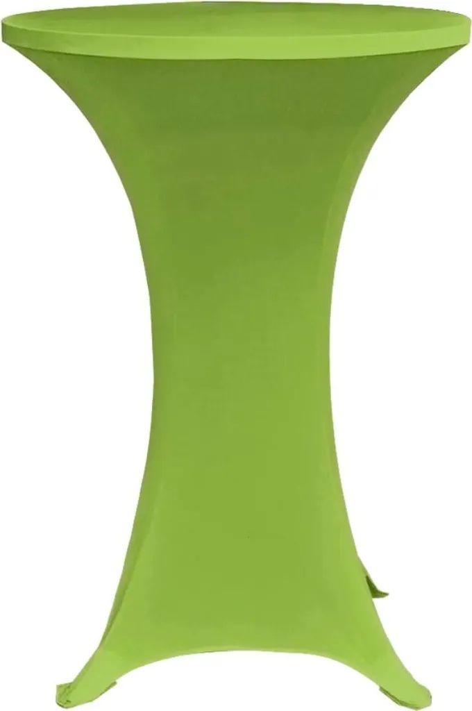 Housse de table pour réception 80 cm vert - Protection stretch de buffet