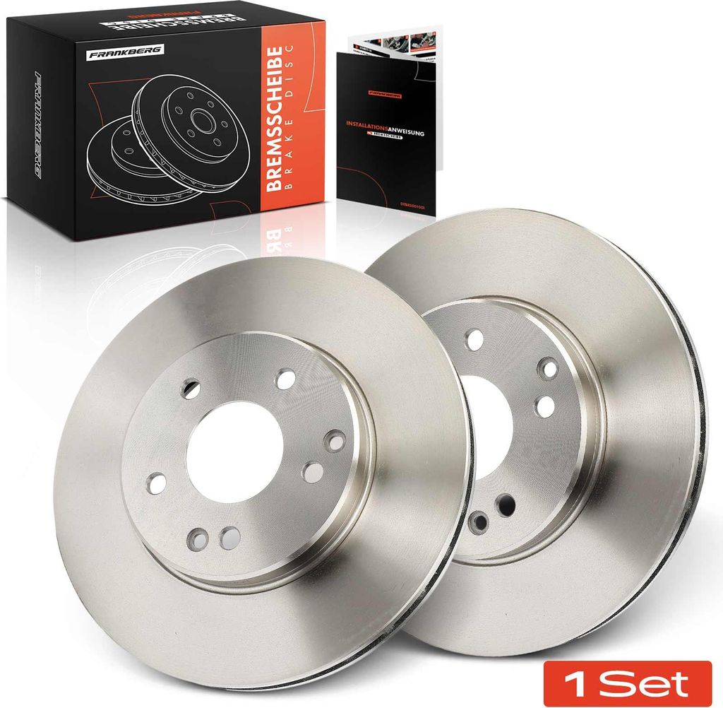 Frankberg 2x Bremsscheiben Vorderachse für Mercedes-Benz W202 W203 CL203 S202 S203 CL203 1993-2011