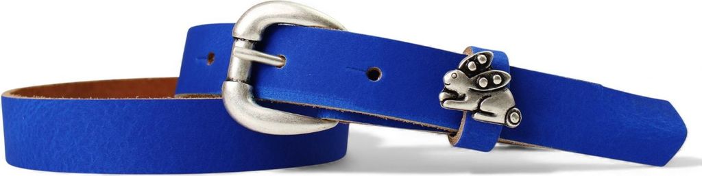 FRONHOFER süßer Kindergürtel mit silberner Häschen Niete, plastikfrei, 2 cm schmal