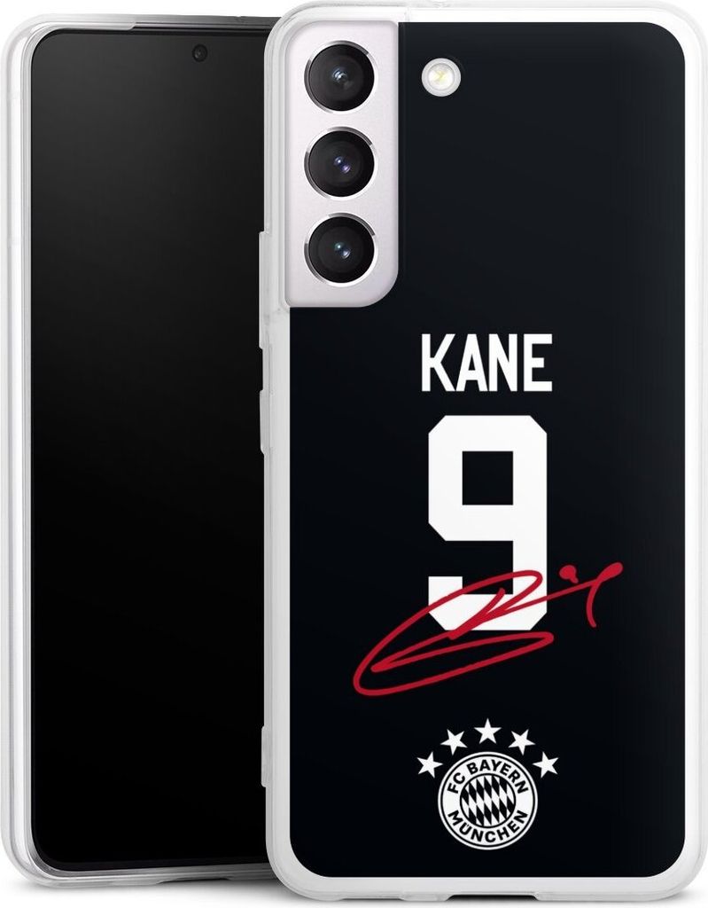 DeinDesign Slim Hülle für Samsung Galaxy S22 Silikon Case Ultra Dünn Handyhülle FC Bayern München Trikot Harry Kane