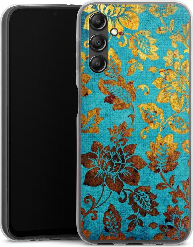 DeinDesign Handyhülle für Samsung Galaxy A14 5G Silikon Hülle Case Smartphone Schutzhülle Blumen Ornamente Vintage