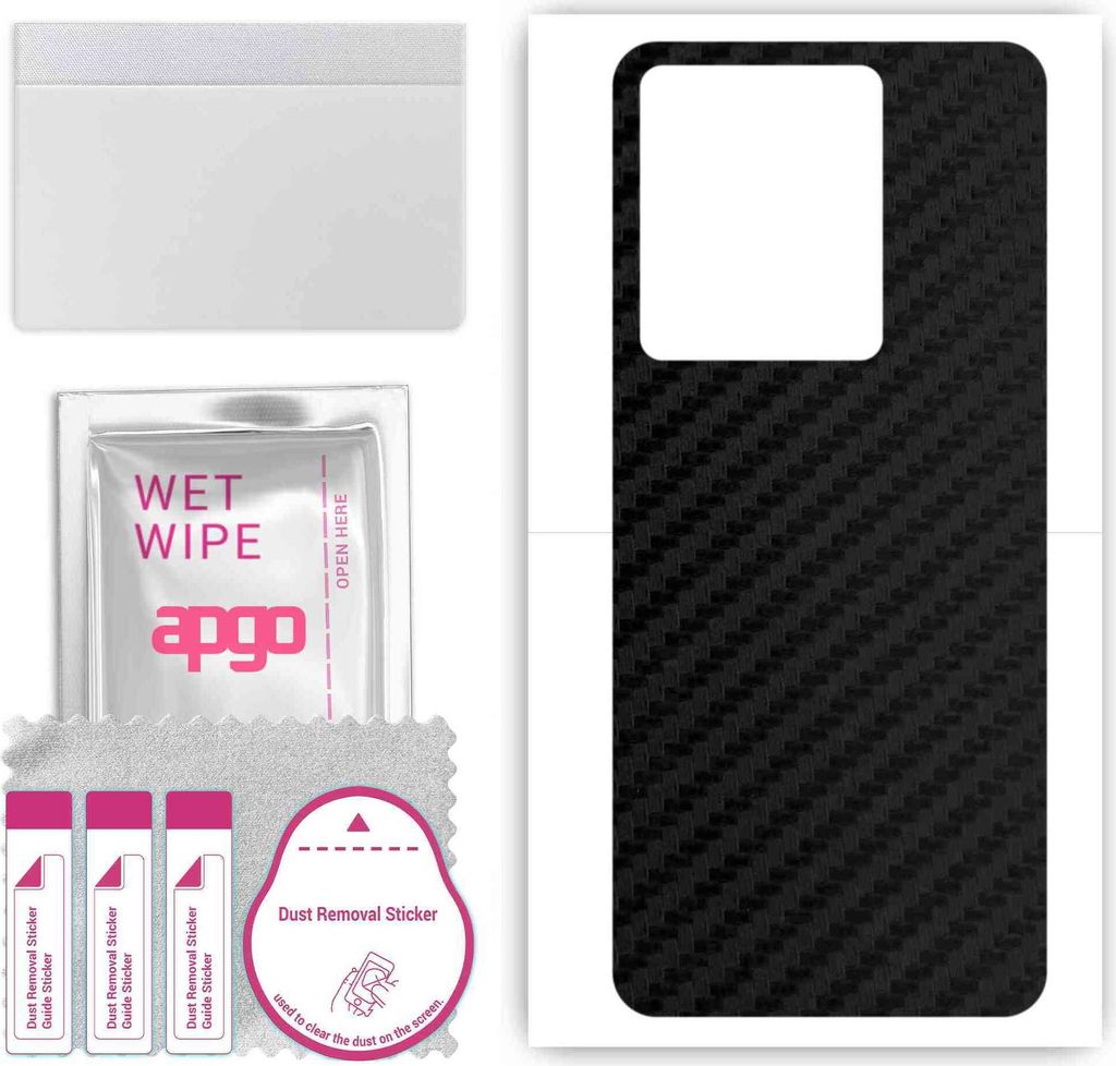 apgo Rückseite Schutzfolie, Skin, kompatibel mit Vivo IQOO Z6 Pro, Hinten Displayschutzfolie aus Vinylfolie, kratzfest, einfache Montage - Schwarz...