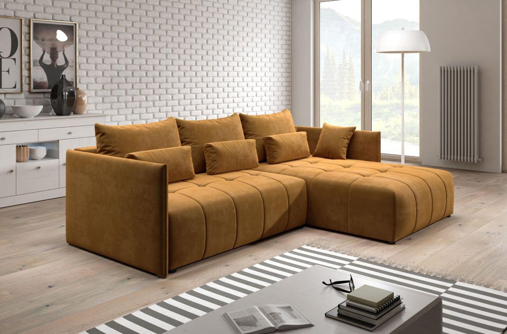 Designer-Sofagarnitur ILONIE - Senfgelb