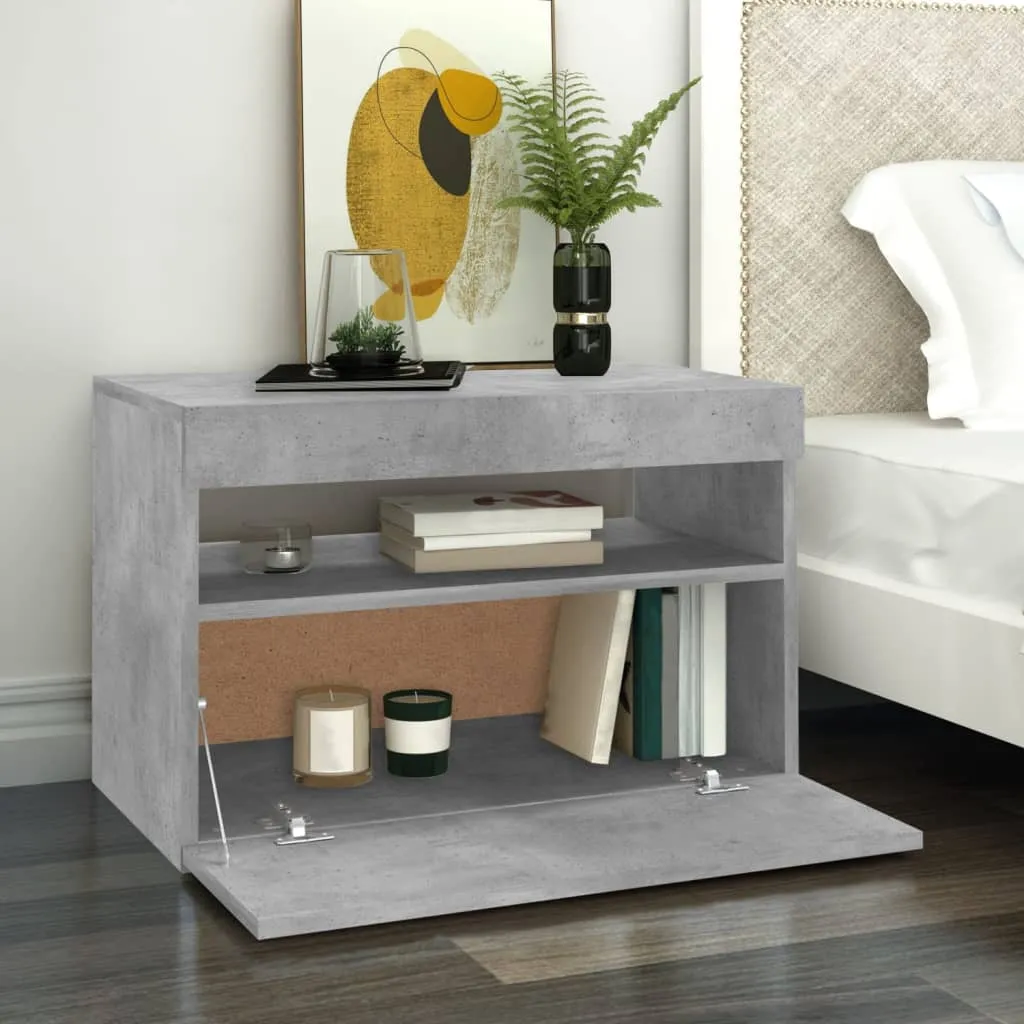 Mobili Porta TV LED Grigio Cemento vidaXL 2 pezzi - Design Minimalista - 8