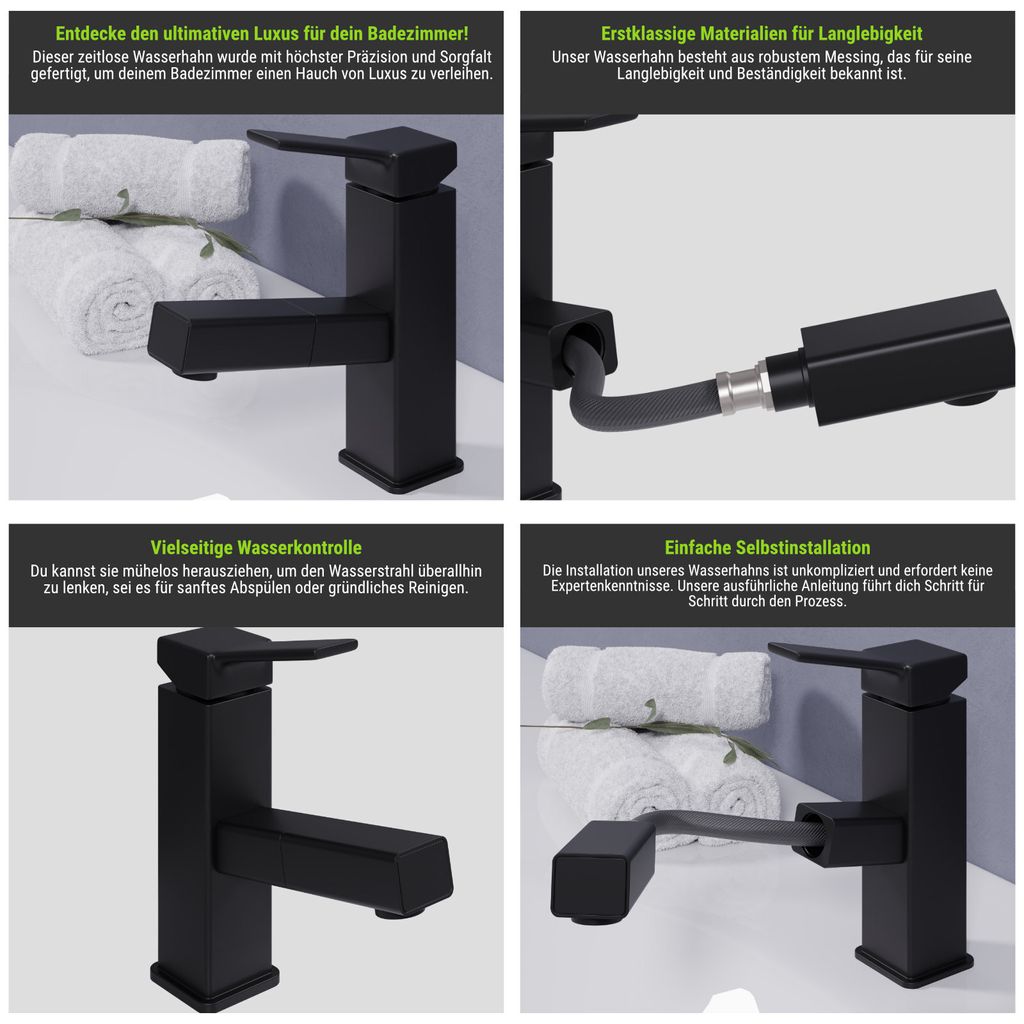 Delta Saylor Waschbeckenarmatur – 3-Loch, Matt Schwarz, Mit Diamond-Seal Technologie