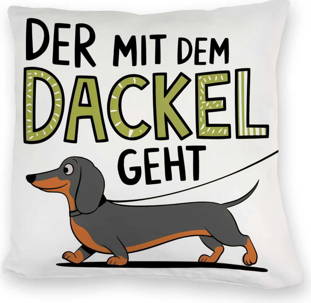 Pummeliger Dackel - Der mit dem Dackel Kuschelkissen