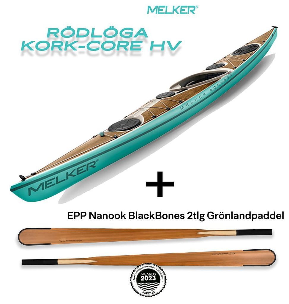 Melker Rödlöga Kork-Core HV (High Volume) mit paddle (EPP Nanook BlackBones 2tlg), Melker Material:Cork-Core, Farbe (Herstellerbezeichnung):Kork ...