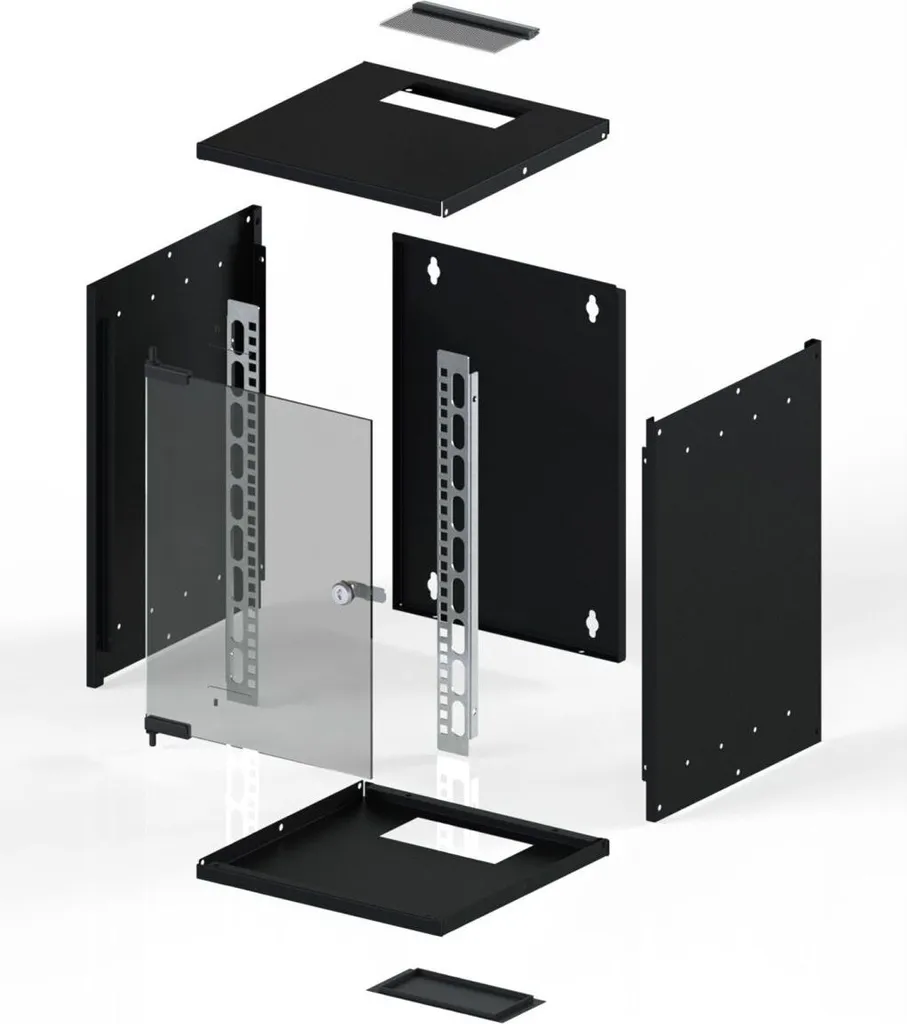 Rails profils EFB 19 pouces 15U set de 2 pièces pour coffret mural