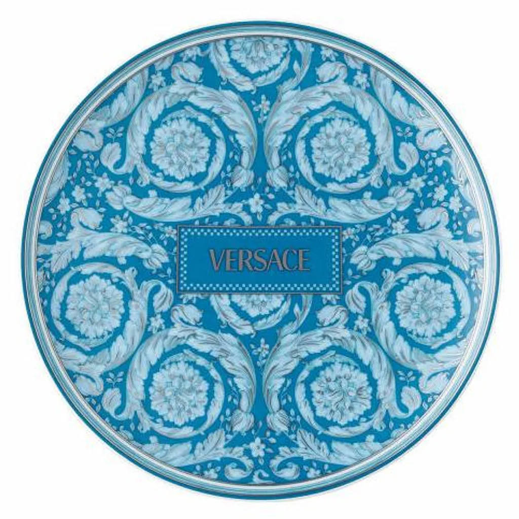 Petite Assiette à Pain en Porcelaine Versace Baroque Teal 17 cm Chic