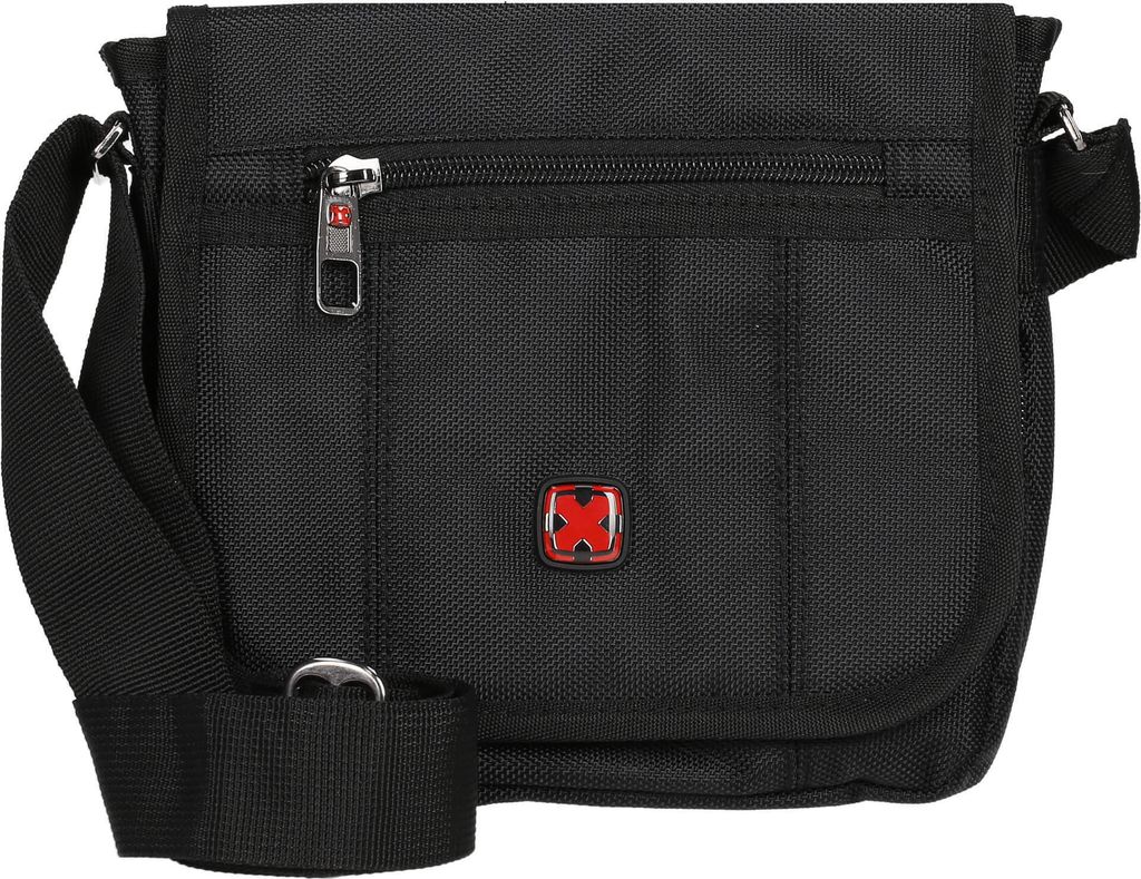Travel N Meet Deckelklappe Messenger Bag schwarz Polyester OTD4202S