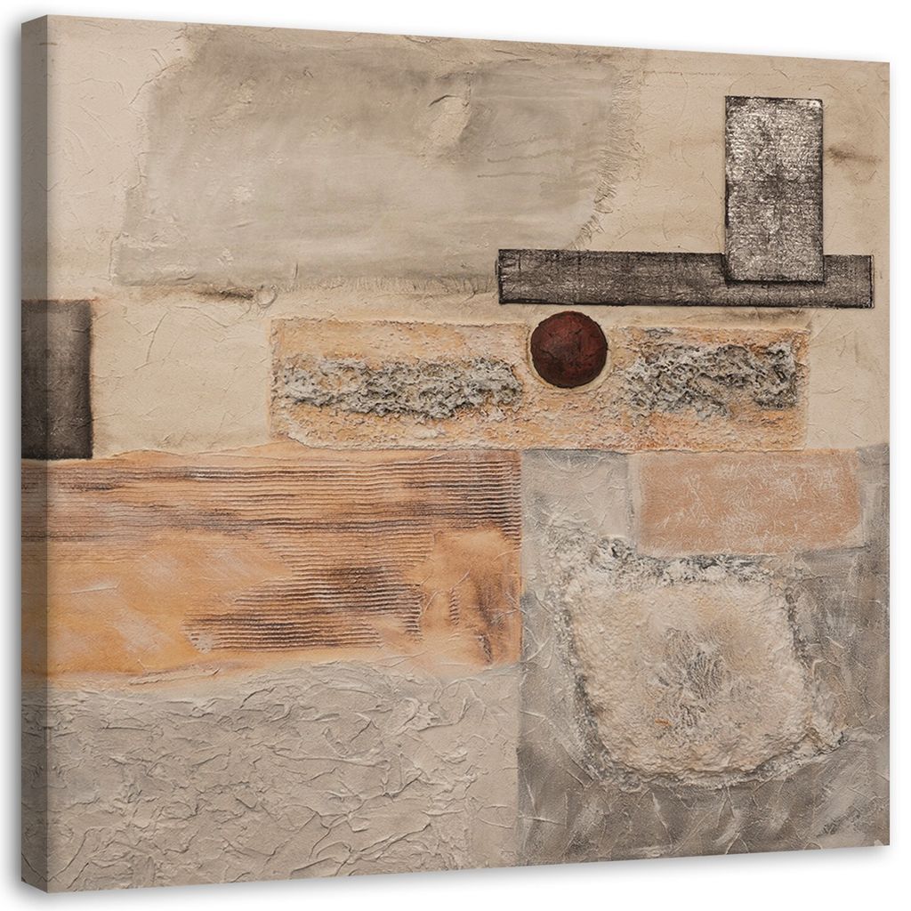 Leinwandbild abstraktes layout 30x30 cm Feeby beige wandbild bereit zum aufhängen