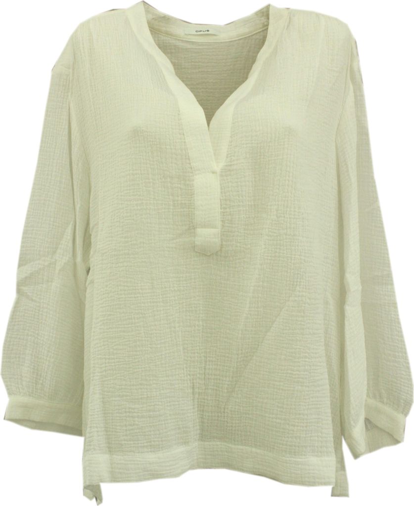 31898 Opus, Fasami, Damen Bluse Hemd Shirt Tunika, Jersey, white, 44