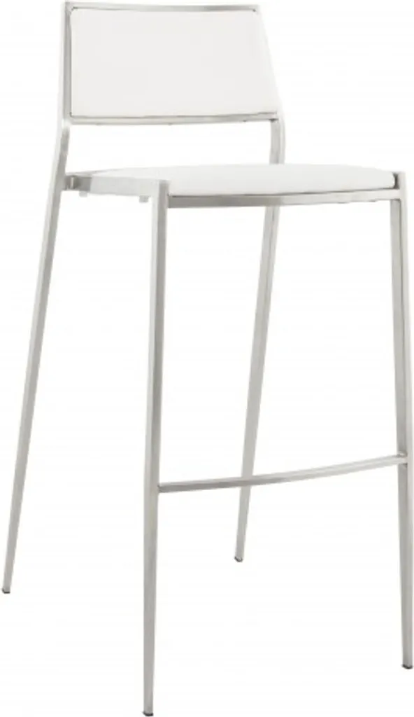 Chaise de bar blanche Casa Padrino, tabouret de bar rembourré luxe