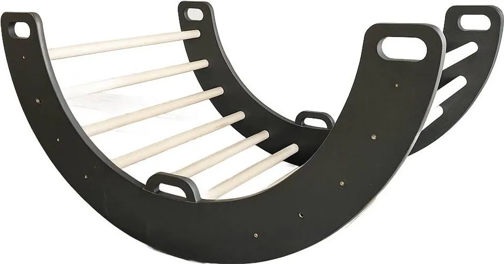 Meuble de jeu arc à grimper bois noir - Éviter les chutes - 7