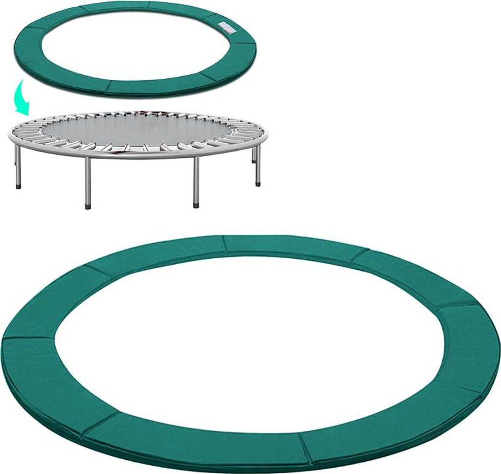 Faziango Trampolin Randabdeckung Ø 366 cm Grün, Federschutz Randschutz, UV-beständig, PVC & PE