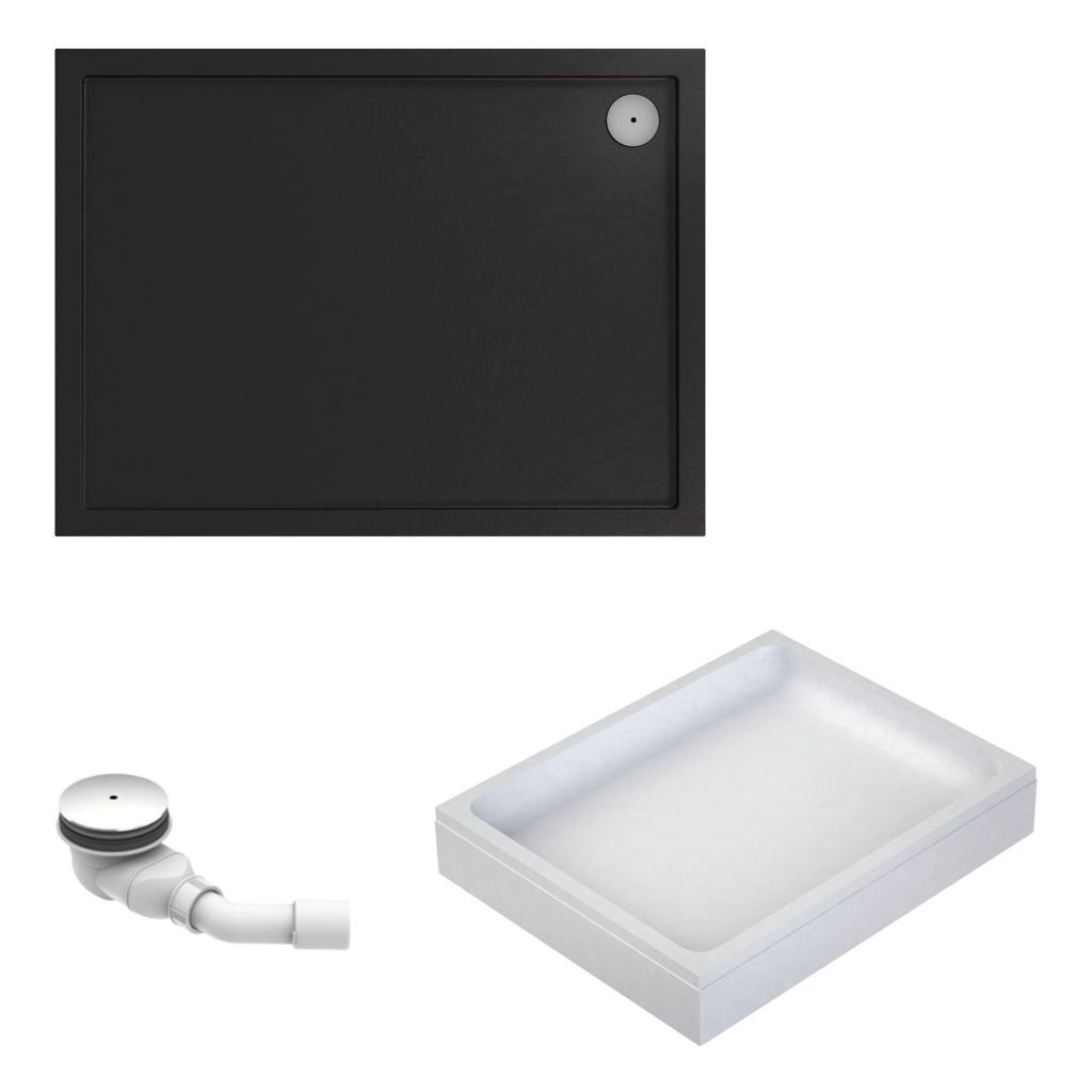 Schulte Duschwanne Adria 120x90 cm, Sanitäracryl Anthrazit, Produktbild 