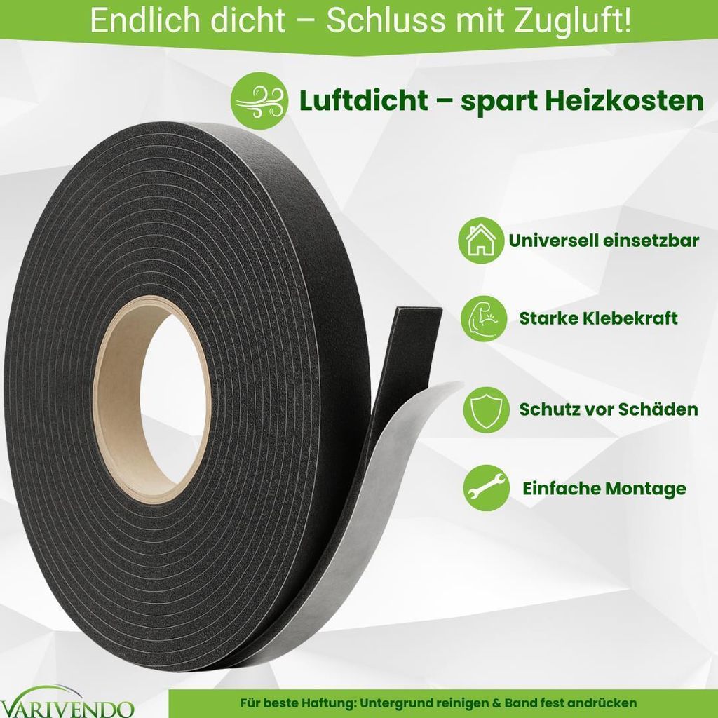 Samolepicí okenní těsnění 20 m x 30 mm Těsnicí páska Obrázek produktu 