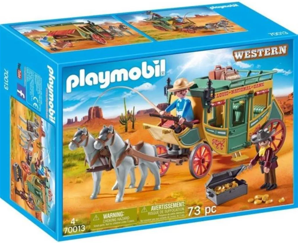 Diligence PLAYMOBIL Western 70013 Jouet d'Imitation pour Enfant dès 4 Ans