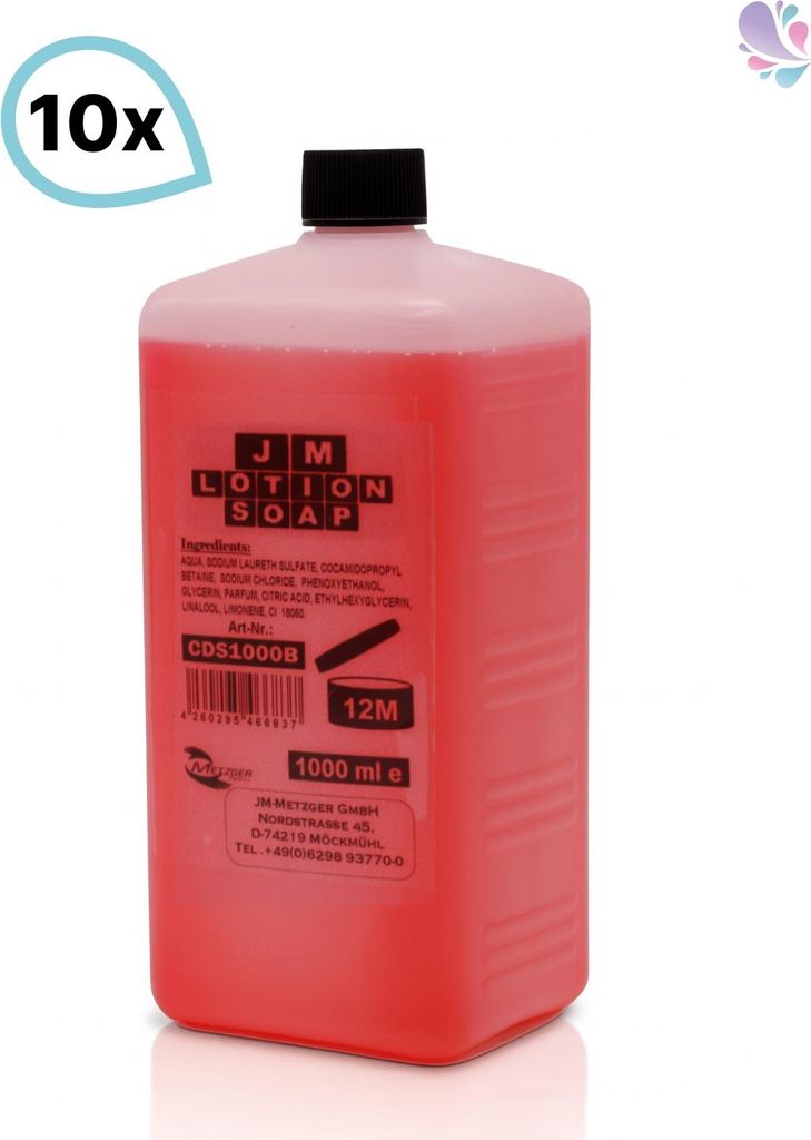 Seife, Pflegeseife, Qualitätsseife, Lotion Soap SET, Hautwaschlotion Flüssigseife, Flaschen 10 x 950 ml : Verpackungseinheiten - 1 Set Verpackung...