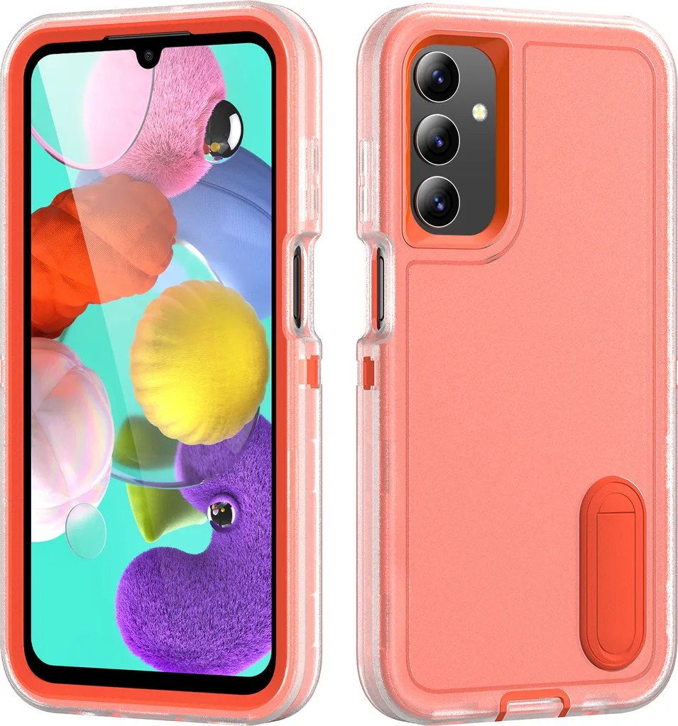 Custodia Samsung Galaxy A14 5G 4G Arancione - Protezione 3 Strati Antiurto