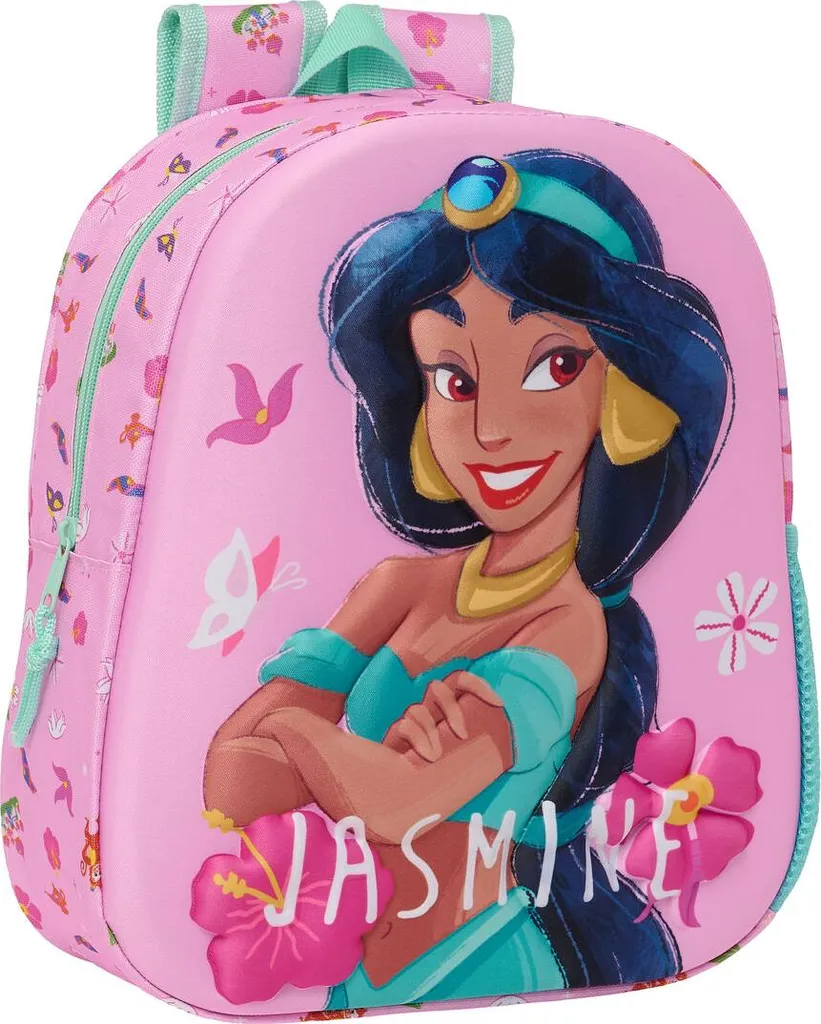 Sac à dos enfant Jasmine 3D Rose : Confort et légèreté pour l'école