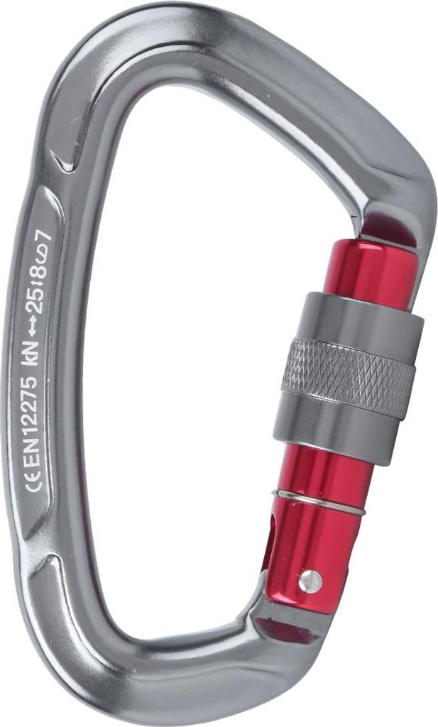 Outdoor Aluminiumlegierung D Lock Hängematte Rucksack Kabelschlaufe Klettern Karabinergrau