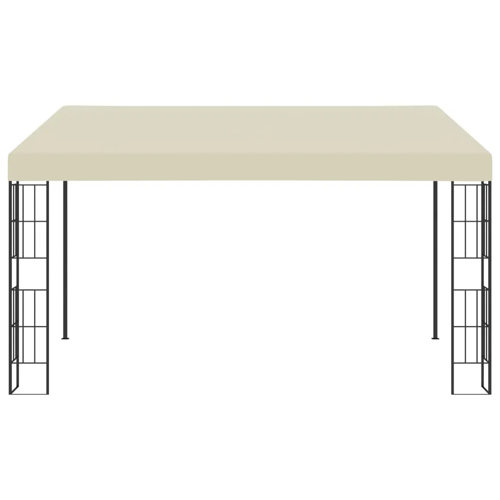 Aménagez votre terrasse avec le pavillon mural 3x4 m vidaXL Crème chic