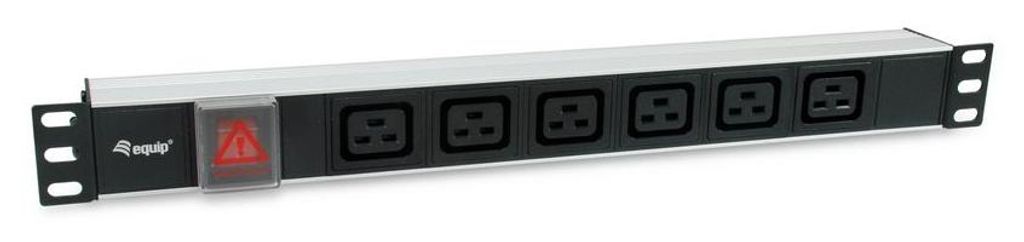 Equip 333319 Stromverteilungseinheit (PDU) 6 AC-Steckdose(n) 1U Schwarz