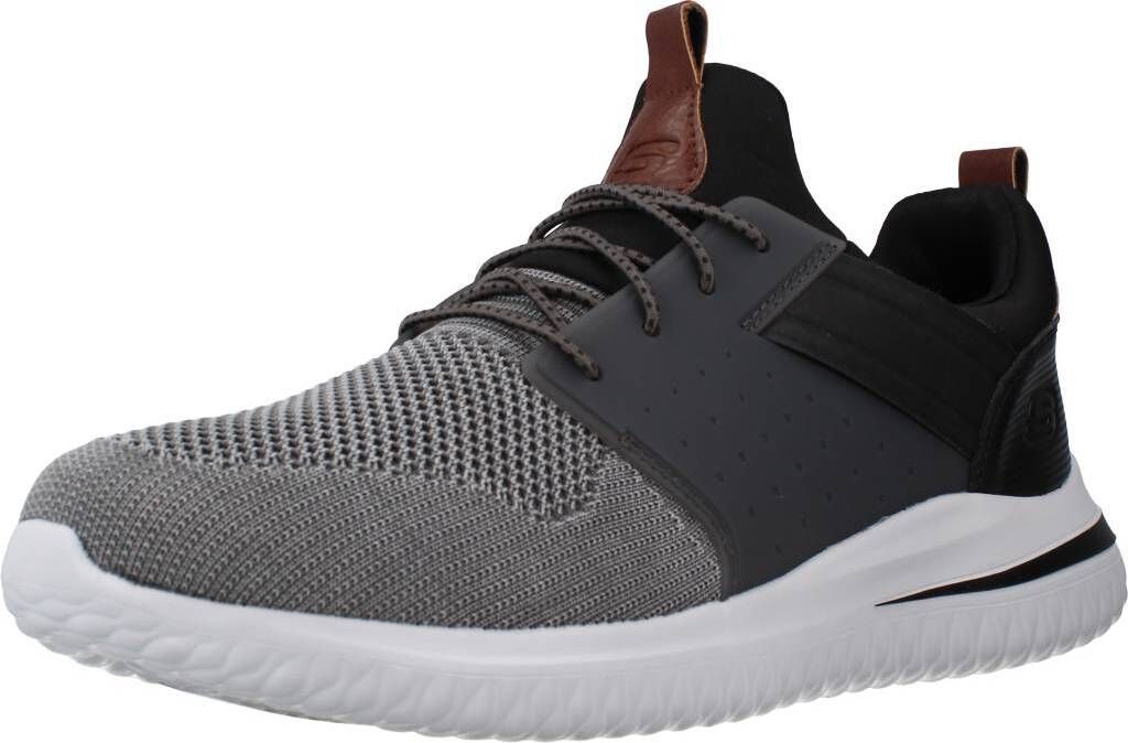 Skechers Delson 3.0 - Cicada - Grau / Schwarz Textil Größe: 40 Normal