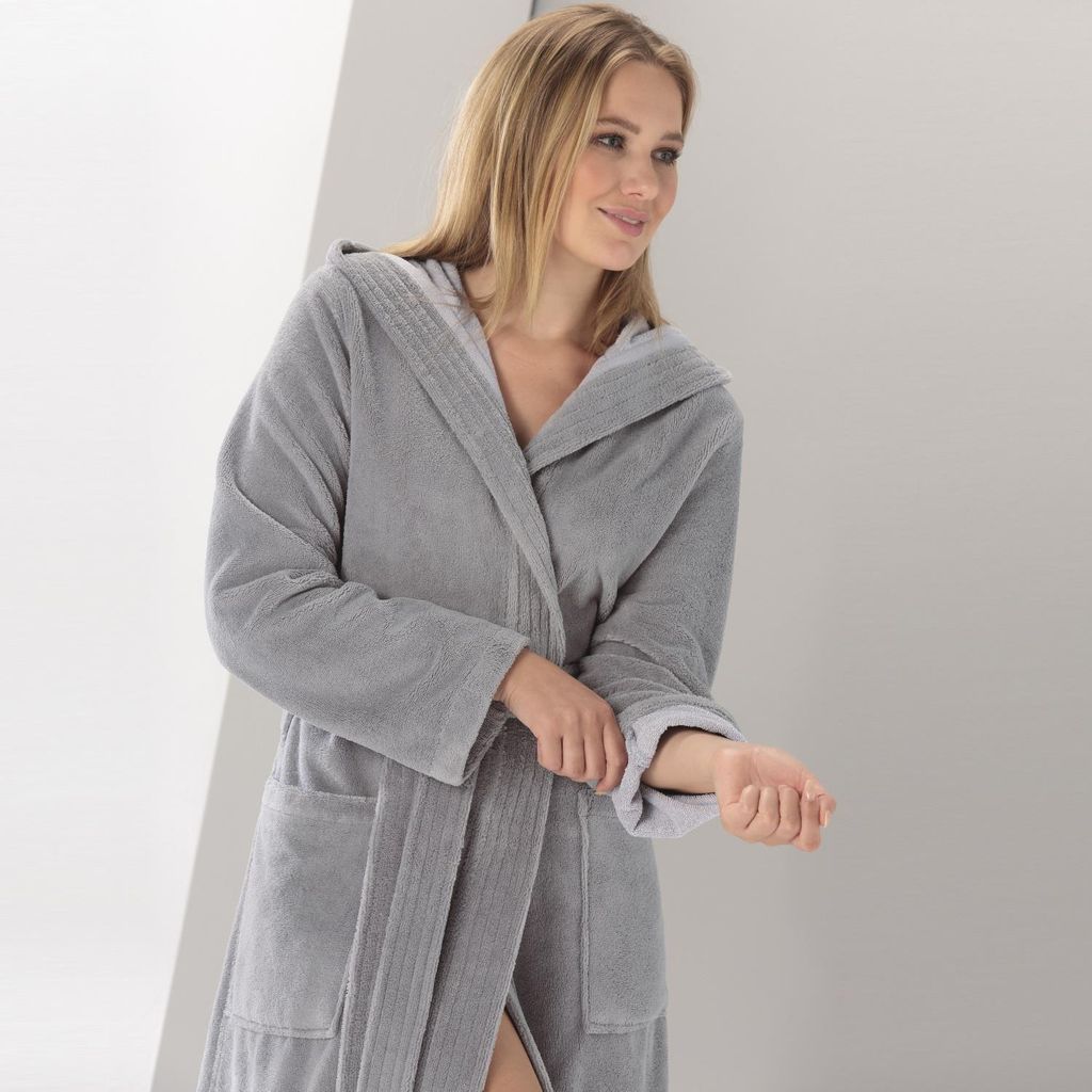 Cawö Damen-Kapuzenmantel 802 Farbe graphit Größe 36/38