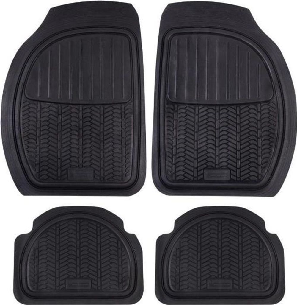 Auto Fußmatten, Michelin 4 Universal Gummi Fußmatten Set, Schwarz, Rutschfest, Verschleißfest, Vorne und Hinten