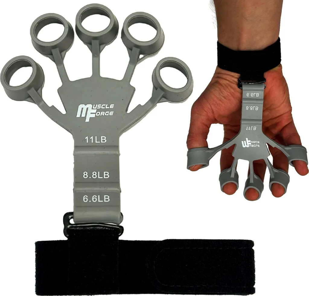 Kit fitness doigts pour escalade et musique gris réglable 7-11 lb