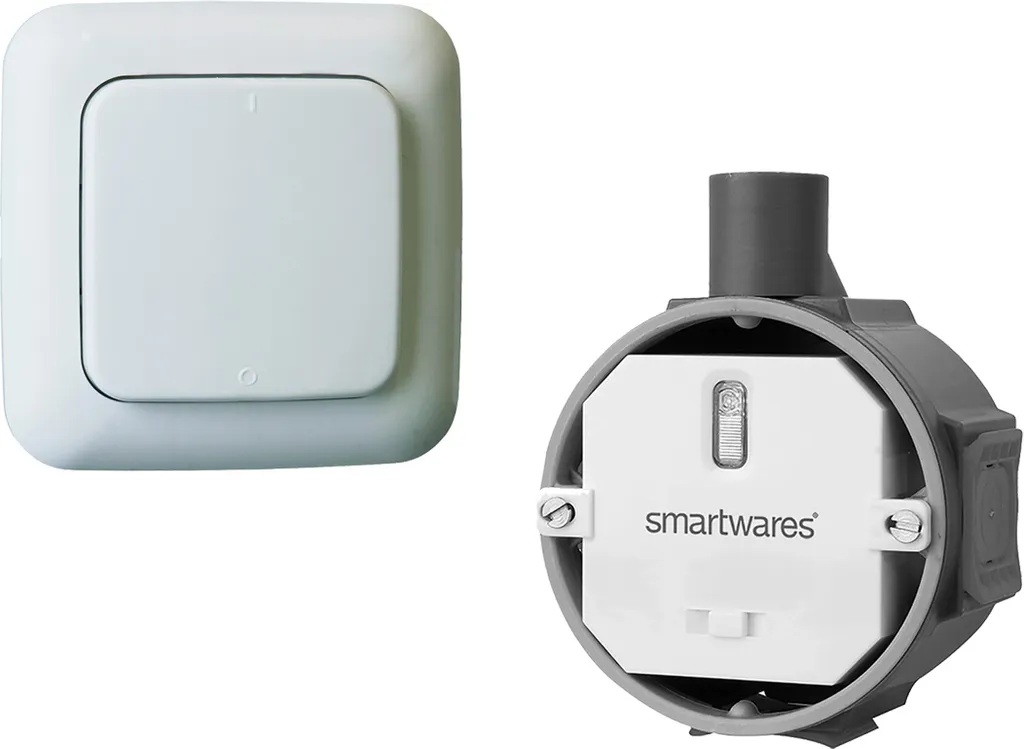 Interrupteur mural Smartwares Plug & Connect blanc avec portée de 30m