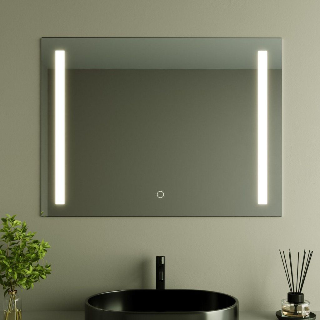 LOMAZOO Reyes LED Badezimmerspiegel- 60 x 80 cm, Duschspiegel
