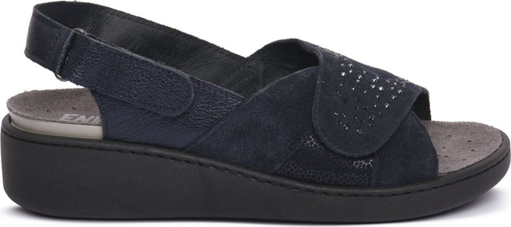 Enval Soft Damen Sandalen Marineblau mit verstellbarem Klettverschluss für den Sommer