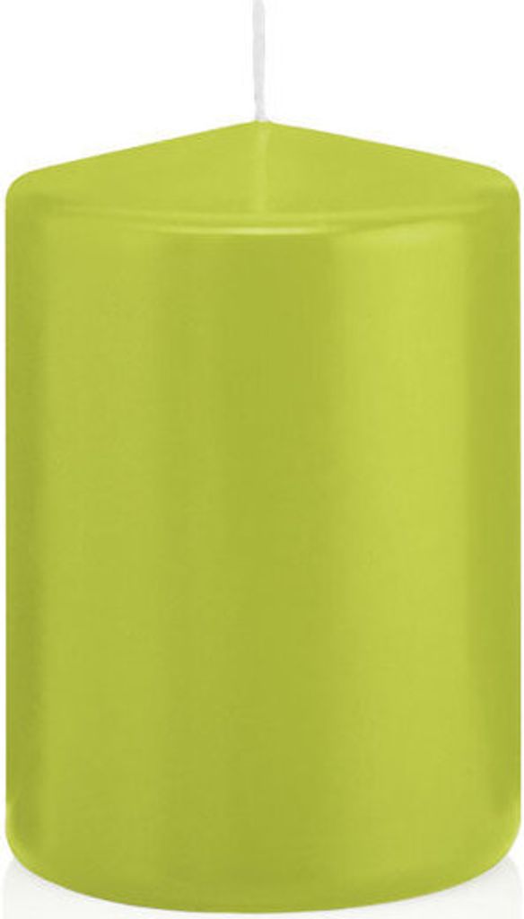 Stumpenkerzen Apfelgrün 100 x Ø 68 mm, 12 Stück