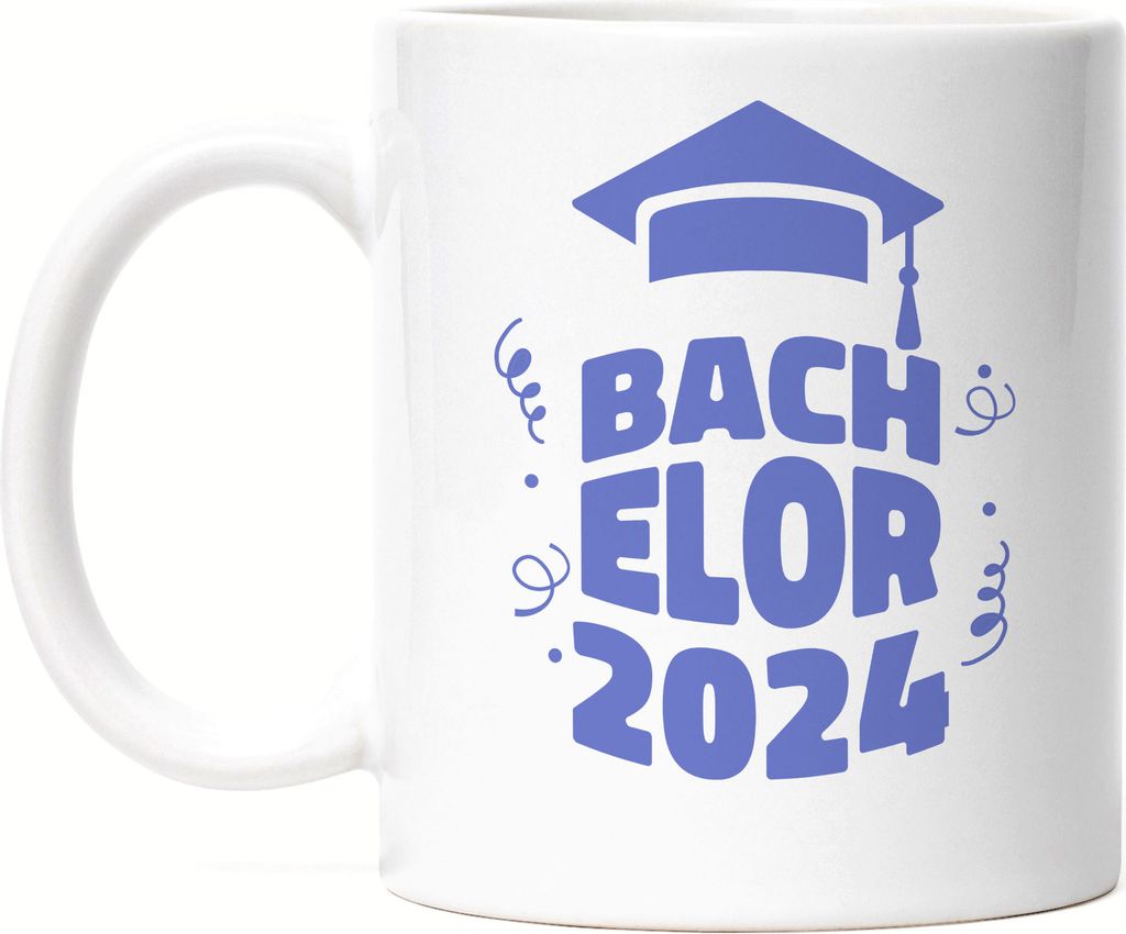 Bachelor 2024 Tasse Weiss Abschluss Degree Universität Uni FH Fachhochschule Diplom