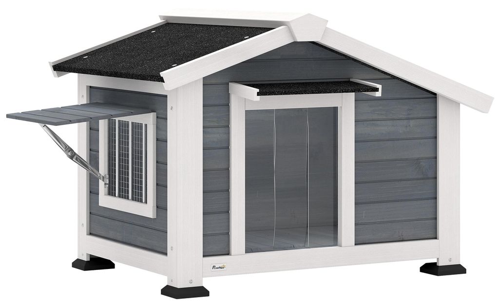 Abris pour chien SUGIFT en bois de pin, avec sol amovible, Image du produit 