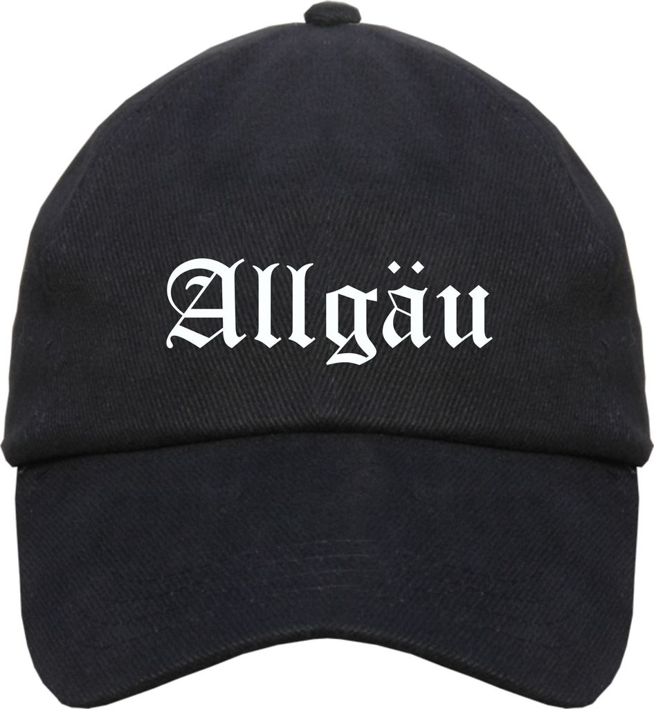 Allgäu Cappy - Altdeutsch bedruckt - Schirmmütze Cap Einheitsgröße Schwarz