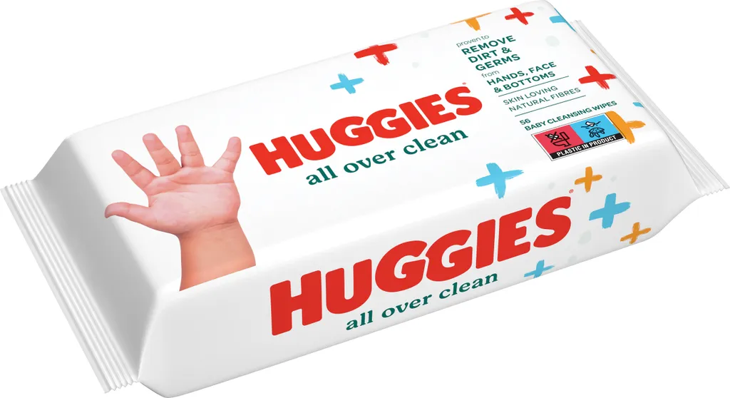 Lingettes Bébé Huggies All Over Clean à l'Eau Purifiée Format 560pcs