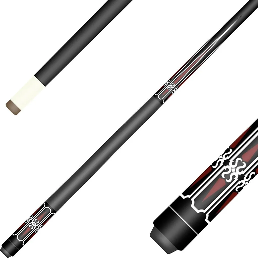 Queue de billard BLACK-KING en graphite noir mat avec fût antidérapant