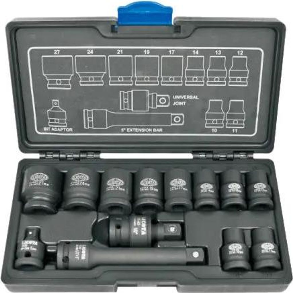 13-teiliger Steckschlüsselsatz 1/2 Zoll Cr-Mo