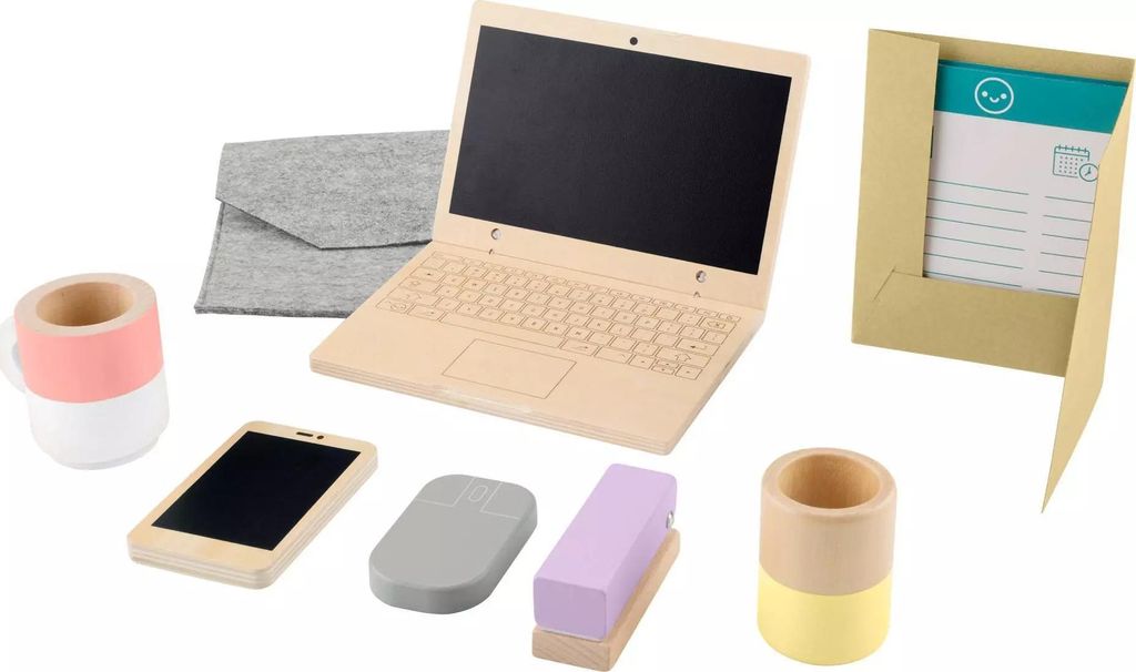 Fisher-Price Homeoffice-Set aus Holz, Büro-Rollenspiele für Produktbild 